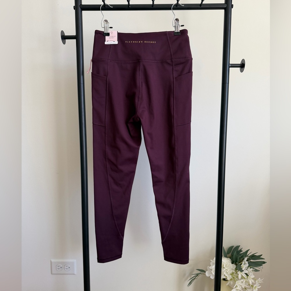 Victoria's Secret Studio 7/8 Legging | High Rise Burgundy Workout Size 8 NWT Y2K - Picture 5 of 12
